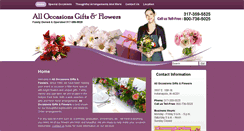Desktop Screenshot of alloccasionsflowersandgiftsindy.com