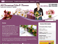 Tablet Screenshot of alloccasionsflowersandgiftsindy.com